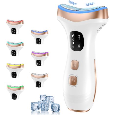 Massage Visage Appareil Anti Rides: Masseur Double Menton Lifting à 15°C Froid et 45°C Chaleur - Appareil de Beauté Electrique à 7 Modes LED 7 Couleurs - EMS Appareil Cou de Gua Sha Visage (1/5)