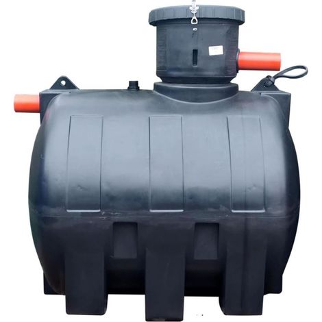 Récupérateur d'eau de pluie enterré 2000L – Cuve en polyéthylène LLPDE – Installation horizontale facile – Filtre anti-feuilles intégré – Elbi (1/4)