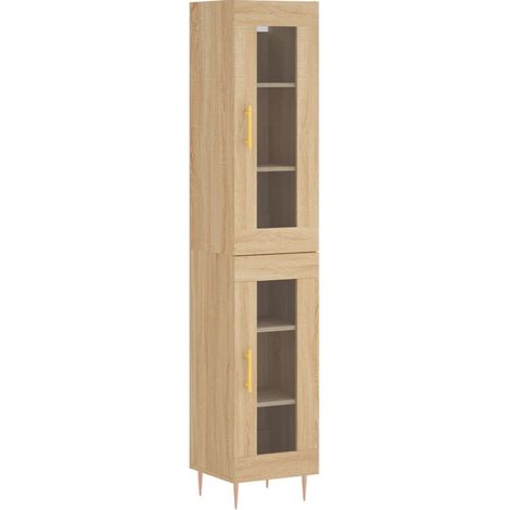 vidaXL Credenza Rovere Sonoma 34,5x34x180 cm in Legno Multistrato (1/5)