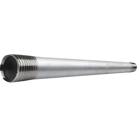 Raccord de tuyau, mamelon galvanisé, 1 pouce, 100 cm