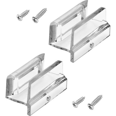 Rail inférieur de porte de douche coulissante en verre de 3/8 po - Rainure en plastique (1/5)