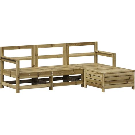 Maison Exclusive - Set Divani da Giardino 4 pz in Legno Impregnato di Pino (1/5)