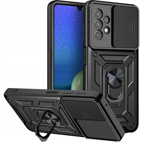 CUSTODIA RINFORZATA per Samsung A13 4G ANELLO SCORREVOLE ARMOR + VETRO (1/5)