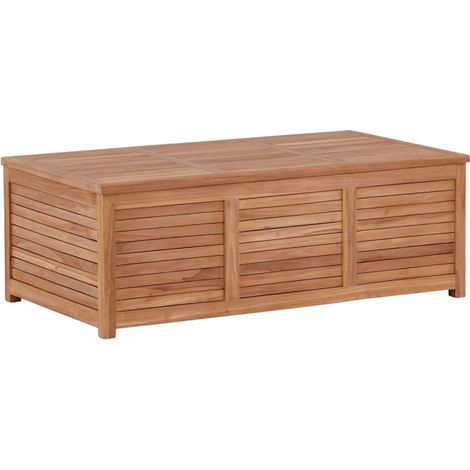 Coffre de Jardin en Teck "Trento" 46cm Naturel (1/5)