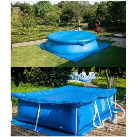 Bâche Piscine - Couverture Protection Rond 244 Cm - Pour Piscine Hors Sol - 1 Pièce (1/3)