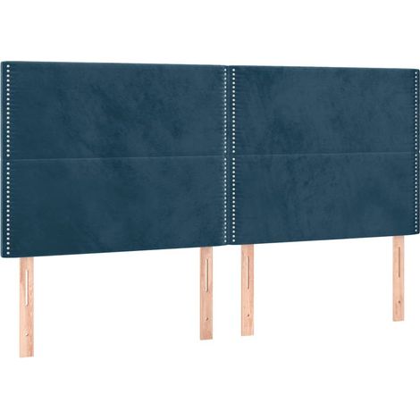Maison Exclusive - Cabecero Terciopelo Azul Oscuro 200x5x118/128