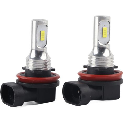 Lampadine fendinebbia, lampadine indicatori di direzione con alloggiamento in alluminio, 2 pezzi, DC 12v-24v universali, facile installazione per H8 H11 -Crezuo