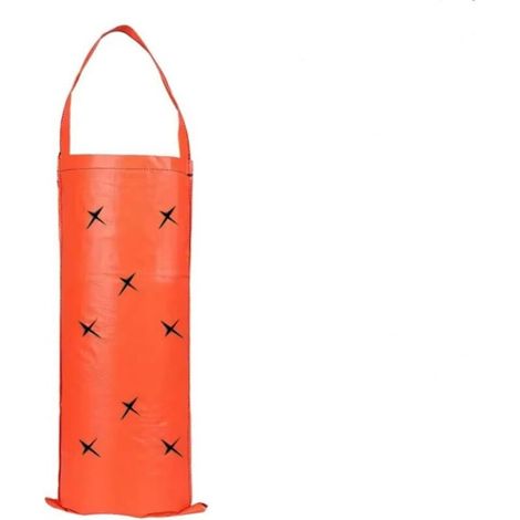 Sacs de culture de fraises (2 pièces incluses) Sacs de culture suspendus pour plantes/herbes/fleurs/légumes (orange) (1/3)