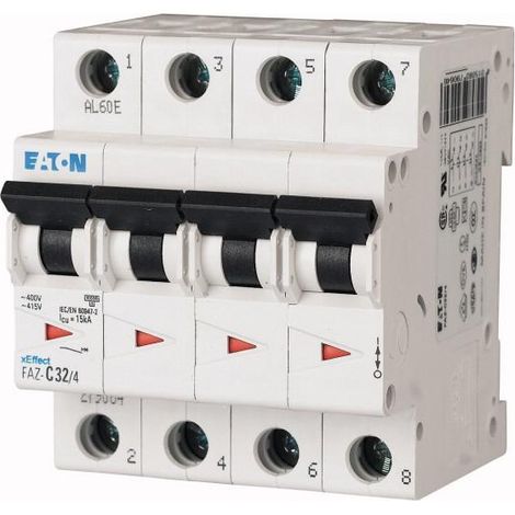 Disjoncteur FAZ 4P 5A 15kA (IEC/EN 60947 2) cbe C 000279054 EATON FAZ C5/4