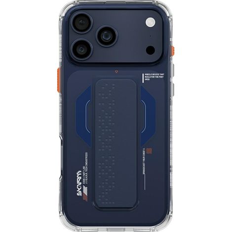 Funda Skinarma Haxa para iPhone 17 Pro Max con carga magnética y soporte de agarre (azul) (1/5)