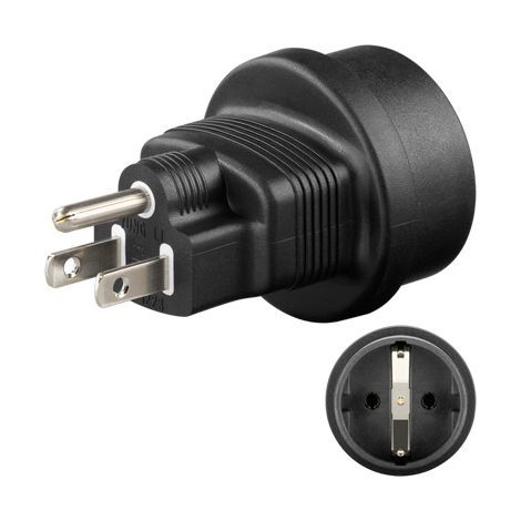 Prise de contact de protection en el adaptateur de adaptateur de voyage de power de plug de USA / Japon, 1 pièce, 95308
