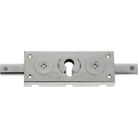 Serrure de rideau métallique pour profil européen – Coffre en acier zingué – Pênes plats pour fermeture sécurisée – Dimensions 155 x 55 mm – Prefer