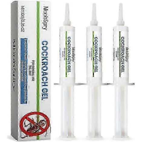 Lot de 3 appâts en gel anti-cafards avec embout à ventouse pour sols et cuisines, non toxiques (1/4)