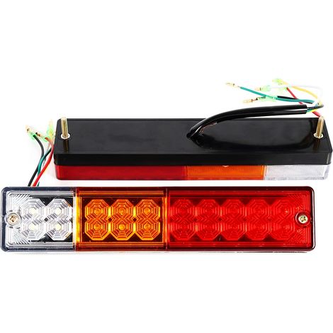 2 feux arrière/feux de recul/clignotants à DEL pour camionnette/camion/remorque/camping-car 24 V (1/3)