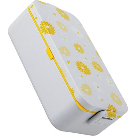 Boîte à bento portable, niveau bulle en PP jaune, compatible (1/5)