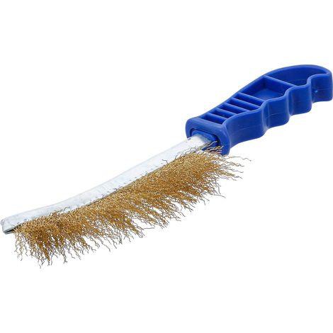 Spazzola acciaio bgs technic ottone manico polipropilene 260 mm (1/4)