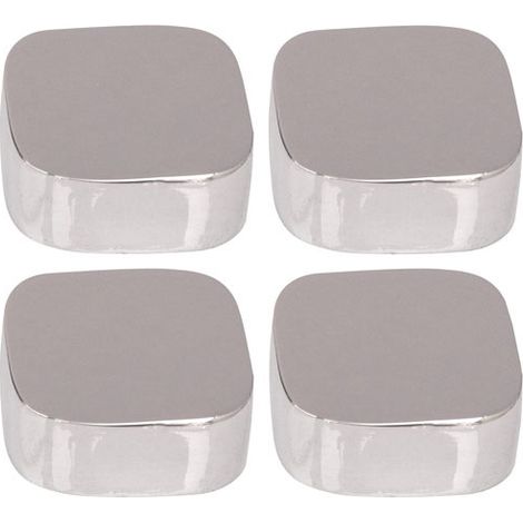Fijaciones para espejos esquinas redondas cromadas lote de 4 - Mp Glass