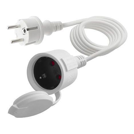 Extension Cable, Extension Cable, Extension Cable, 3 x 1.5 mm² 16 A 250 V IP44, for Home (White - 3M) (1/5)