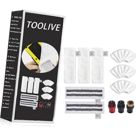 Accessoire pour Karcher Easyfix SC2 SC3 SC4 SC5 Bonnettes Microfibre Lingettes Serpillière Chiffons Brosses à Buse Ronde pour Nettoyeur Vapeur Pièces de Rechange (1/4)