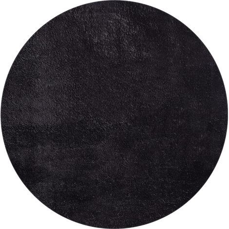 1 Tapis Rond Aspect Fourrure Poils Courts, Dessous Antidérapant, Lavable 30 Degrés, Salon Chambre (1/3)
