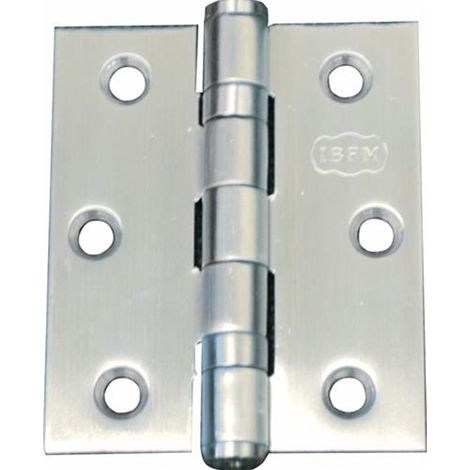 Cerniera Piana per Porta a Libro in Acciaio Inox Satinato 102x89 mm conf. 2 Pz