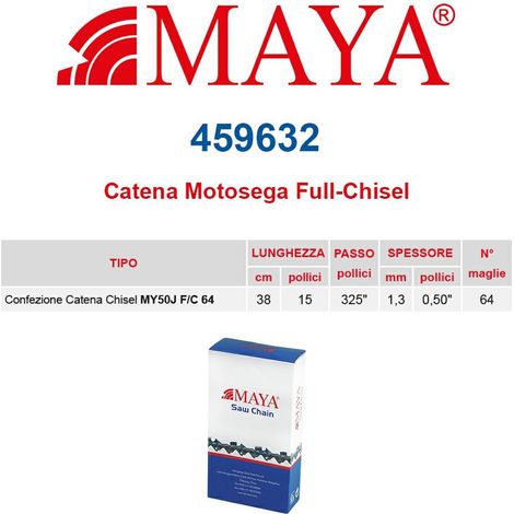 Catena confezionata .325" 1.3 mm - .050" 64 maglie con antirimbalzo profilo Quadro - 459632