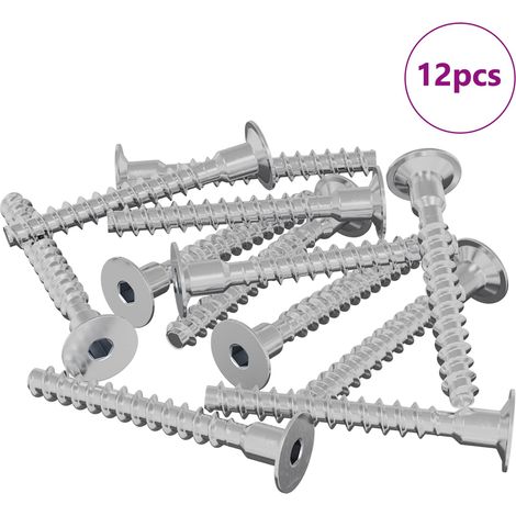 Screw 12 pcs Zinc-coated 5 x 40 mm Iron vidaXL