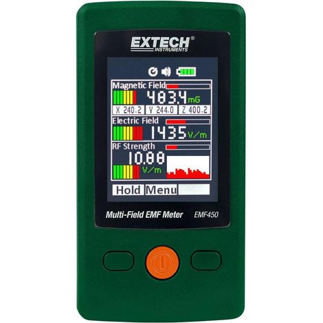 Extech EMF450 medidor de campos electromagnéticos negro