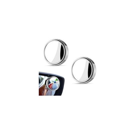 Set di 2 specchietti retrovisori per auto per l'individuazione dell'angolo cieco – visuale panoramica a 360°, specchio rotondo convesso in vetro HD da 2 pollici, universale per berline, SUV e camion, 