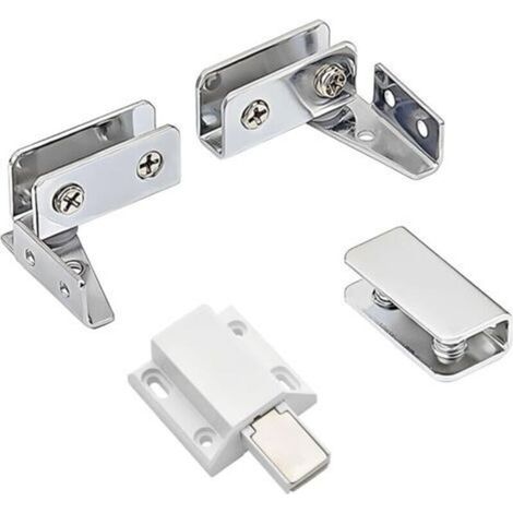 Set of glass hinges and clamps, side support, thickness 5-8 mm (1/5)