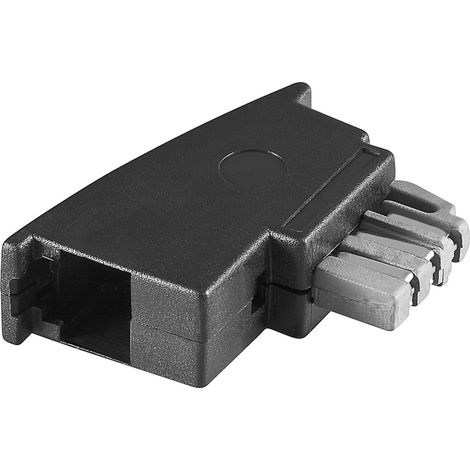 GOOBAY TAE/N Telefon-Adapterstecker, 6P4C, schwarz (1/4)