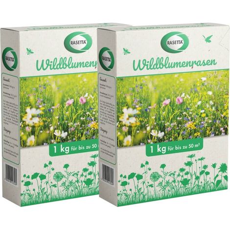 Stroetmann Rasetta Fleurs sauvages 2 kg Graines de gazon Mélange de fleurs sauvages Mélange pour abeilles (1/5)