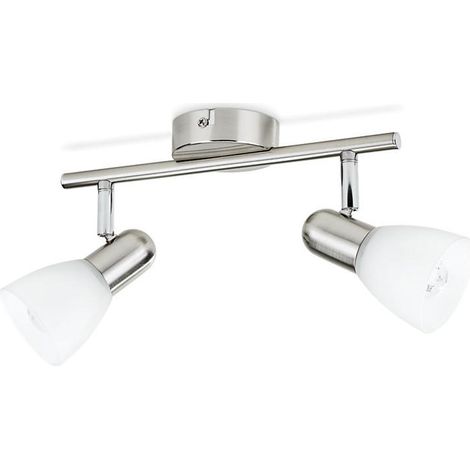 Philips Foco de techo 2 luces BURLAP tube cabezal orientable color níquel 2xE14 no incl. 40W IP20 (1/4)