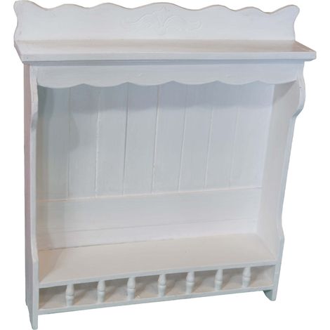 Mensola a muro in stile shabby chic con ringhiera (1/2)