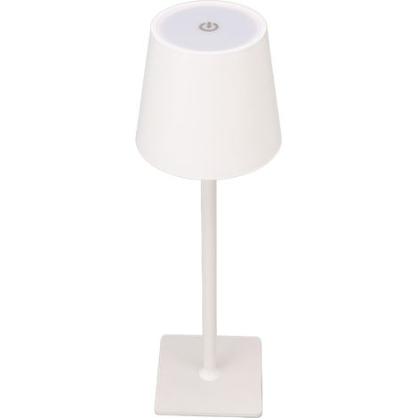 Minimalistische, wiederaufladbare, kabellose LED-Tischleuchte mit Berührungssensor, Nachtlicht für Camping, Cafés und Restaurants, weiß (1/5)