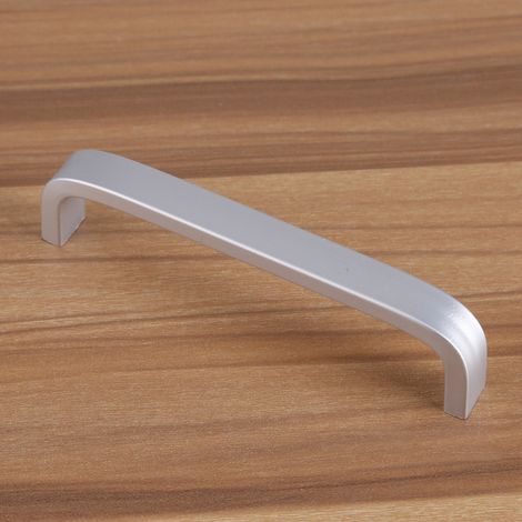 Poignée de porte meuble en alliage d'aluminium finition mate quincaillerie pour armoire cuisine 96mm plein (1/5)