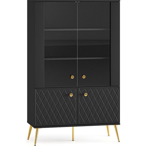 Credenza 4 ante Manoé nero 149cm (1/5)