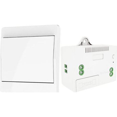 Interrupteur d'éclairage auto-générant sans fil, interrupteur à radiofréquence et récepteur de relais, contrôleur avec fusible, interrupteur cinétique sans batterie (Kit 1 voie 1 clé) (1/5)