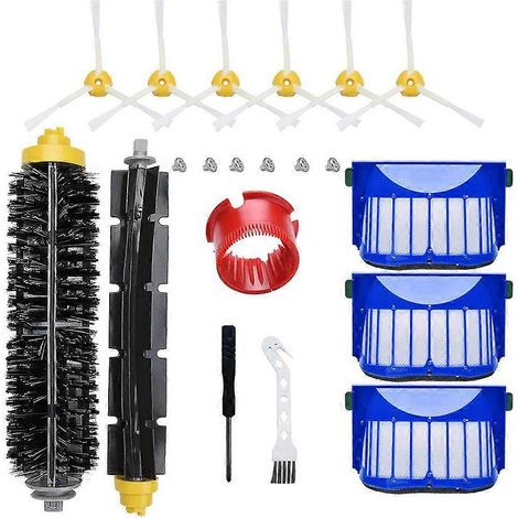 Accessoires de rechange pour aspirateurs robots iRobot Roomba séries 600, 650, 675 et 690 : rouleau principal, brosse latérale, filtre HEPA. (1/5)
