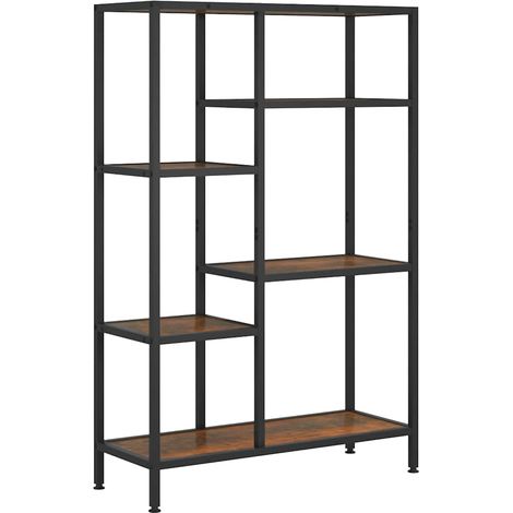 vidaXL Estantería de madera contrachapada y acero 80x30x120 cm (1/2)