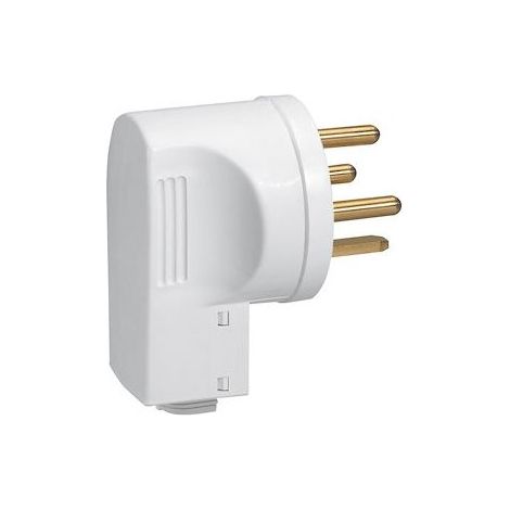 Legrand 096939 Stecker mit Erdung 32 A – Ausgang unten – 3-polig – weiß