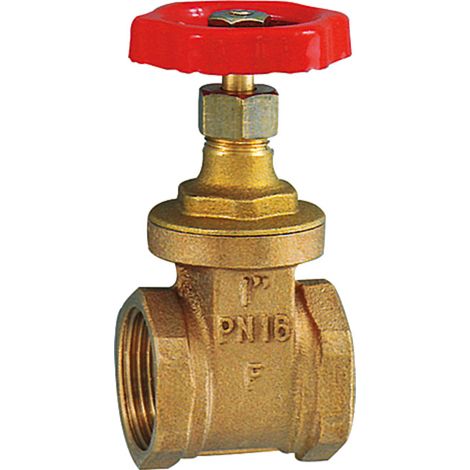 Riegler Muffen-Absperrschieber, ohne Spindelhub, Messing, G 2, DN 50 (1/4)