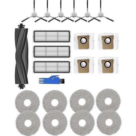 2024 Pour Dreame L10S Ultra, L10 Ultra Robot Vacuum Cleaner : Brosse latérale principale, Filtres HEPA, Sacs à poussière, Lingettes de nettoyage (1/5)