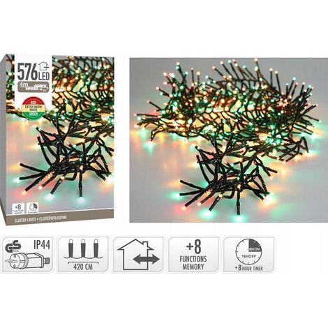 Koopman LED Weihnachtslichter Rot 576 LEDs 8 Modi