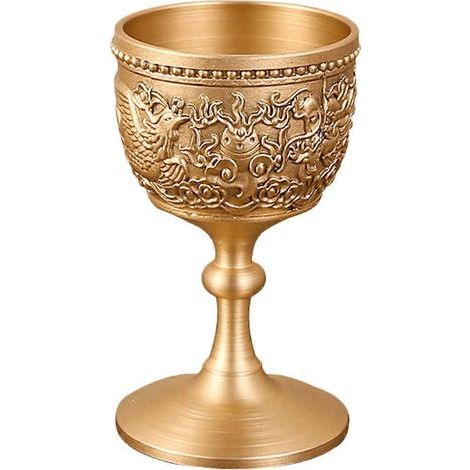 Coupe à vin chinoise multifonctionnelle, verre à vin domestique, accessoire pour la maison-8.3x5cm-Golden (1/4)