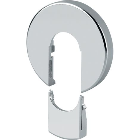 Schläfer 4409211 Kit Rosetta Radiatori Apribile, Collare Copritubo per Termosifoni, Caloriferi Diam Esterno Ø45 mm, Foro (interno) Tubo Ø16mm, Rosetta a Cassetto in Pvc Cromo, Argento- conf, 2pz.