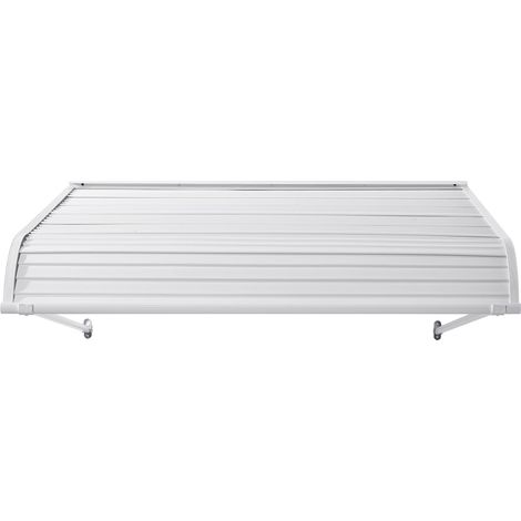 48 x 42 Zoll große Aluminium-Markise, langlebig, leicht und stabil, Fenster- und Türschutz, Regen-, Schnee- und Sonnenschutz für Eingang, Fenster und Terrasse (1/5)