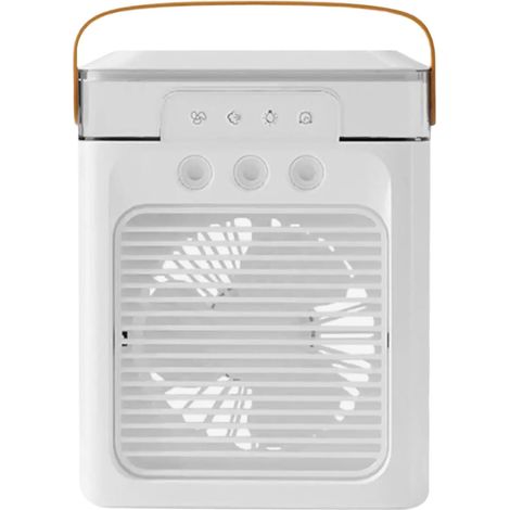 3-Speed Plug-in Cooling Fan with Triple Nozzle, White Quiet USB Misting Humidifier for Bedroom, Dorm & Desktop (1/5)