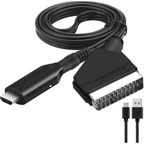 Adaptateur Péritel vers HDMI, Convertisseur Péritel vers HDMI avec câble HDMI, Scart vers Hdmi Convertisseur, pour Full HD TV 720P/1080P,Audio Vidéo pour Lecteur DVD Sky Blu-Ray STB VHS Xbox PS3 (1/5)