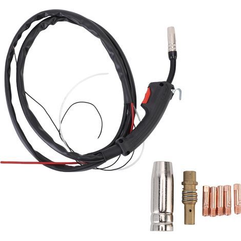 Remplacement de torche de soudage MIG adapté pour Binzel 0.8  1.2mm, Kit de pièces Stinger, ensemble de pistolet de protection contre le gaz CO2, 2 mètres